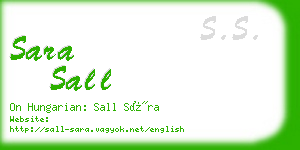 sara sall business card